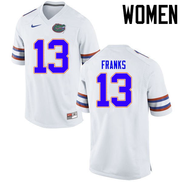 Florida Gators Women #13 Feleipe Franks College Football Jerseys White